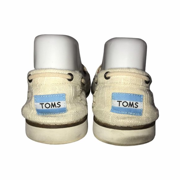 Toms Cream Linen Loafers Flats 7.5 - Picture 6 of 8